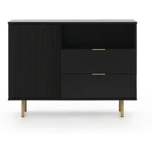 Höffner Sideboard  Bianco ¦ schwarz ¦ Maße (cm): B: 107 H: 80