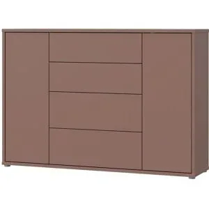 Höffner Sideboard  Bolognano ¦ rot ¦ Maße (cm): B: 144,2 H: 99,1 T: 34.9