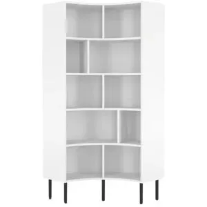 Höffner Standregal  Horn ¦ weiß ¦ Maße (cm): B: 80 H: 181