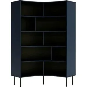 Höffner Standregal  Horn ¦ blau ¦ Maße (cm): B: 100 H: 181
