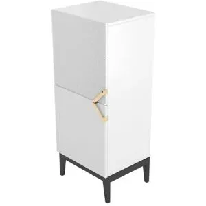 Höffner Highboard  Dami ¦ weiß ¦ Maße (cm): B: 50,5 H: 120,5