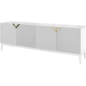 Höffner Sideboard  Demi ¦ weiß ¦ Maße (cm): B: 201,5 H: 70