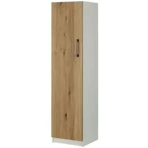 Höffner Aktenschrank mit Massivholzfront SOLIDLine ¦ weiß ¦ Maße (cm): B: 40 H: 159,8 T: