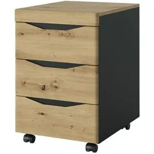 Höffner Rollcontainer  Turino Neo ¦ holzfarben ¦ Maße (cm): B: 45 H: 66 T: 55.0