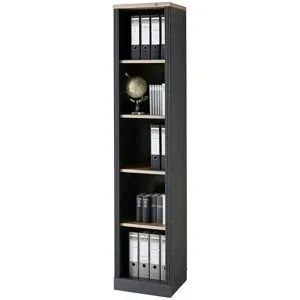 Höffner Regal  Varese ¦ schwarz ¦ Maße (cm): B: 43 H: 204 T: 38.0