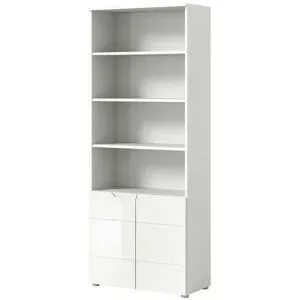 Höffner Stauraumregal  Sorpsee ¦ weiß ¦ Maße (cm): B: 76 H: 193