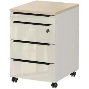 Höffner Rollcontainer  Arlau ¦ beige ¦ Maße (cm): B: 42 H: 63 T: 60.0