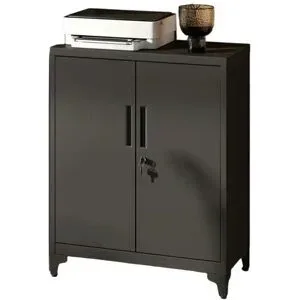 Höffner Aktenschrank   ¦ schwarz ¦ Maße (cm): B: 80 H: 99,9