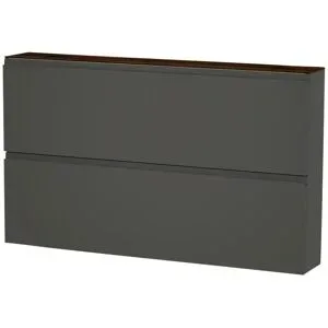 Höffner Hängeschuhschrank  Oskar ¦ grau ¦ Maße (cm): B: 136 H: 81 T: 22.0