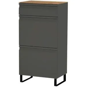 Wohnwert Schuhschrank  Leo ¦ grau ¦ Maße (cm): B: 53 H: 104 T: 36.0