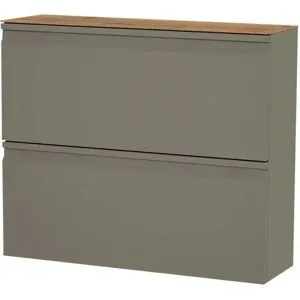 Wohnwert Hängeschuhschrank  Leo ¦ grau ¦ Maße (cm): B: 93 H: 79 T: 28.0