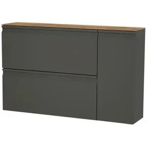 Wohnwert Hängeschuhschrank  Leo ¦ grau ¦ Maße (cm): B: 125 H: 79 T: 28.0