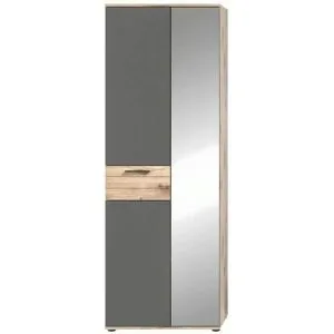 Höffner Garderobenschrank  Mason ¦ grau ¦ Maße (cm): B: 70 H: 200 T: 37.0