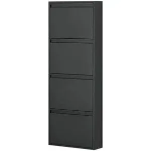 Höffner Schuhkipper  Goito ¦ schwarz ¦ Maße (cm): B: 50 H: 135 T: 14.0