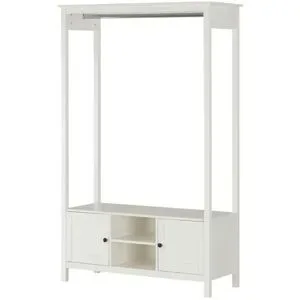 Höffner Garderobe aus Massivholz Landliv ¦ weiß ¦ Maße (cm): B: 122 H: 197 T: 50.0