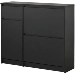 Höffner Schuhschrank  Nardo ¦ schwarz ¦ Maße (cm): B: 108,9 H: 92,9 T: 31.5