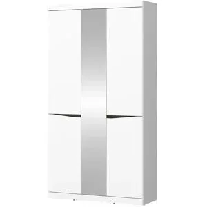 Höffner Garderobenschrank  Turino Neo ¦ weiß ¦ Maße (cm): B: 103 H: 196,5 T: 39.9