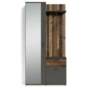 by Living Kompaktgarderobe  Jakob ¦ braun ¦ Maße (cm): B: 97 H: 197