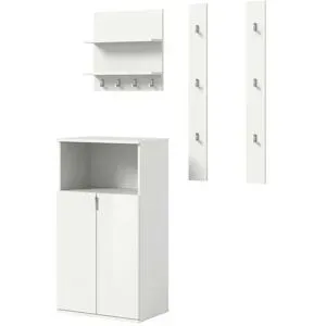 Höffner Garderobenkombination   ¦ weiß ¦ Maße (cm): B: 111 H: 193