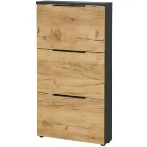 uno Schuhschrak  Groven ¦ grau ¦ Maße (cm): B: 70 H: 130 T: 19.0