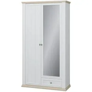 Höffner Garderobenschrank  Countryside ¦ weiß ¦ Maße (cm): B: 108,7 H: 202,1 T: 43.2