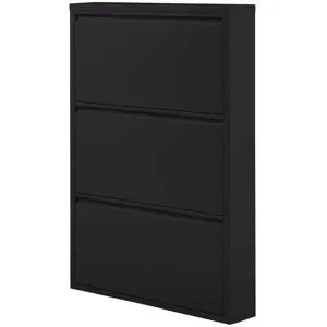WOOOD Schuhschrank   ¦ schwarz ¦ Maße (cm): B: 66 H: 103