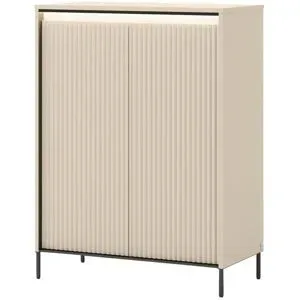 Höffner Kommode mit Beleuchtung Torbole ¦ beige ¦ Maße (cm): B: 79 H: 105 T: 40.0