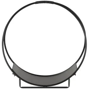 Höffner Kaminholzregal   ¦ schwarz ¦ Maße (cm): B: 50 H: 51 T: 24.0
