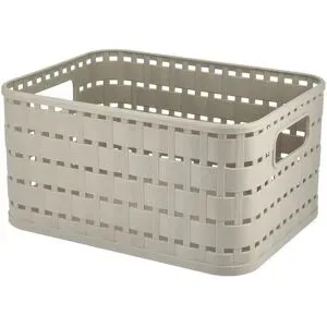 Rotho Aufbewahrungsbox  COUNTRY ¦ beige ¦ Kunststoff ¦ Maße (cm): B: 13,7 H: 9,8