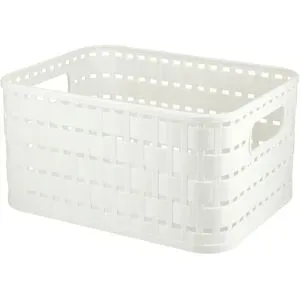 Rotho Aufbewahrungsbox  COUNTRY ¦ weiß ¦ Kunststoff ¦ Maße (cm): B: 13,7 H: 9,8