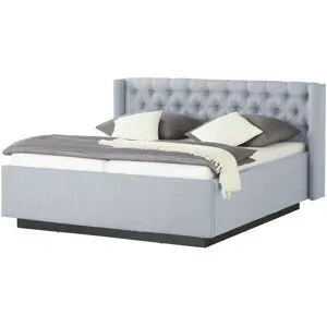 meinBett Polsterbettgestell  Eyra ¦ grau ¦ Maße (cm): B: 188 H: 104