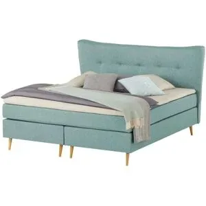 Höffner Boxspringbett  Ferill ¦ blau ¦ Maße (cm): B: 217 H: 122
