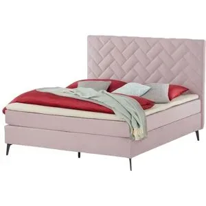 Höffner Boxspringbett  Weave ¦ rosa/pink ¦ Maße (cm): B: 200 H: 122