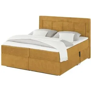 Jette Home Motor-Boxspringbett  Jette Patch ¦ gelb ¦ Maße (cm): B: 202 H: 127