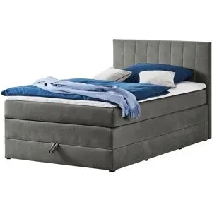 Höffner Boxspringbett mit Bettkasten Prince ¦ braun ¦ Maße (cm): B: 121 H: 107