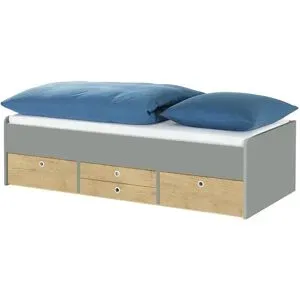 Höffner Schubkastenbett  Grow Up ¦ grau ¦ Maße (cm): B: 127 H: 54,5
