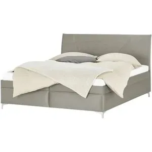Höffner Polsterbett mit Matratze und Stauraum Lerryn ¦ grau ¦ Maße (cm): B: 186 H: 110