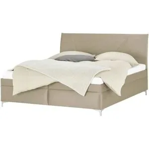 Höffner Polsterbett mit Matratze und Stauraum Lerryn ¦ beige ¦ Maße (cm): B: 186 H: 110