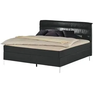 Höffner Boxspringbett  Lina ¦ schwarz ¦ Maße (cm): B: 208 H: 122