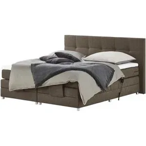 uno Motor-Boxspringbett  Manolo ¦ braun ¦ Maße (cm): B: 202 H: 112