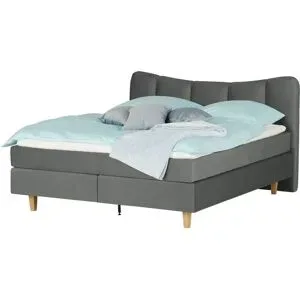 Höffner Boxspringbett  Dalur ¦ grau ¦ Maße (cm): B: 160 H: 110