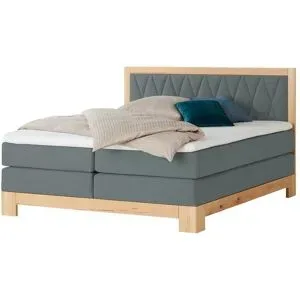 Switch Refresh Boxspringbett teilmassiv Endo ¦ grau ¦ Maße (cm): B: 160 H: 116