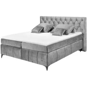 meinBett Boxspringbett  Pembroke ¦ grau ¦ Maße (cm): B: 200 H: 121