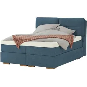 Wohnwert Boxspringbett mit Bettkasten Dormian Besta ¦ blau ¦ Maße (cm): B: 200