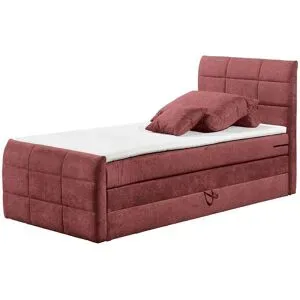 uno Boxspringbett mit Bettkasten Kosmo ¦ rot ¦ Maße (cm): B: 123 H: 113