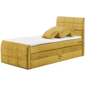 uno Boxspringbett mit Bettkasten Kosmo ¦ gelb ¦ Maße (cm): B: 103 H: 113