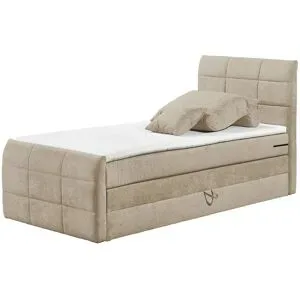 uno Boxspringbett mit Bettkasten Kosmo ¦ beige ¦ Maße (cm): B: 123 H: 113