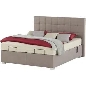 vanDoorn Motor-Boxspringbett mit Bettkasten Ohio ¦ beige ¦ Maße (cm): B: 212 H: