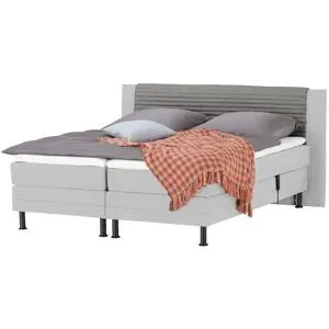 Höffner Motor-Boxspringbett  Synda ¦ grau ¦ Maße (cm): B: 220 H: 107