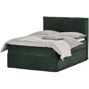 Boxspringbett 140 x 200 cm mit trendigem Keder Boxi Urban ¦ grün ¦ Maße